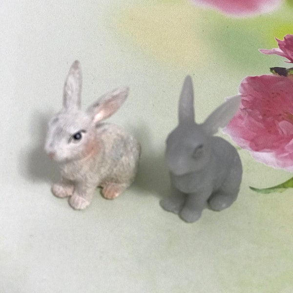 3D Rabbit silicone mold rabbit soap mold soap molds baking molds candle molds Easter molds mini molds