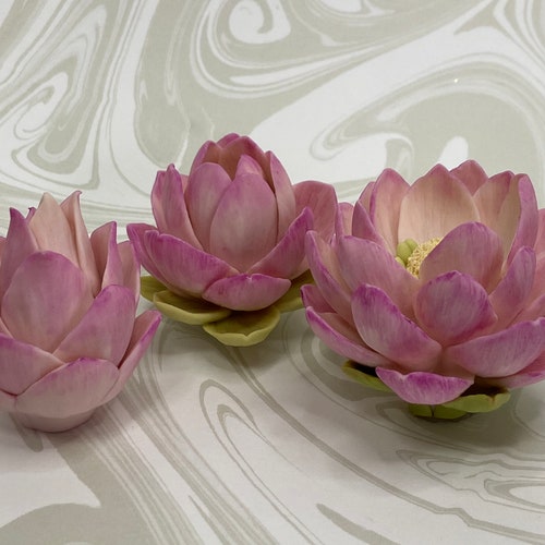 Lotus Flower Set of Three Silicone Molds Lotus Mold Flower Etsy