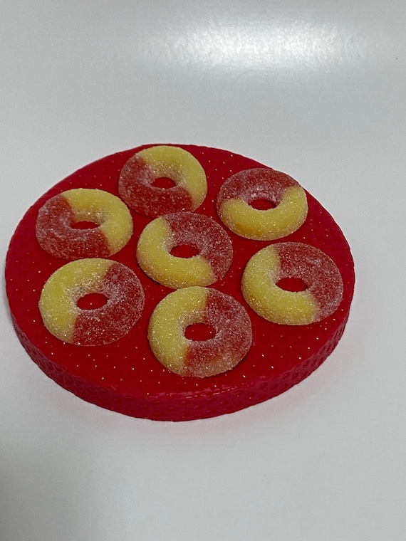 Peach Rings Silicone Mold 7 Cavities Mini Donuts Mold Ring Mold Silicone  Mold Food Mold Fake Bake Mold Soap Mold Candy Mold Chocolate Mold 