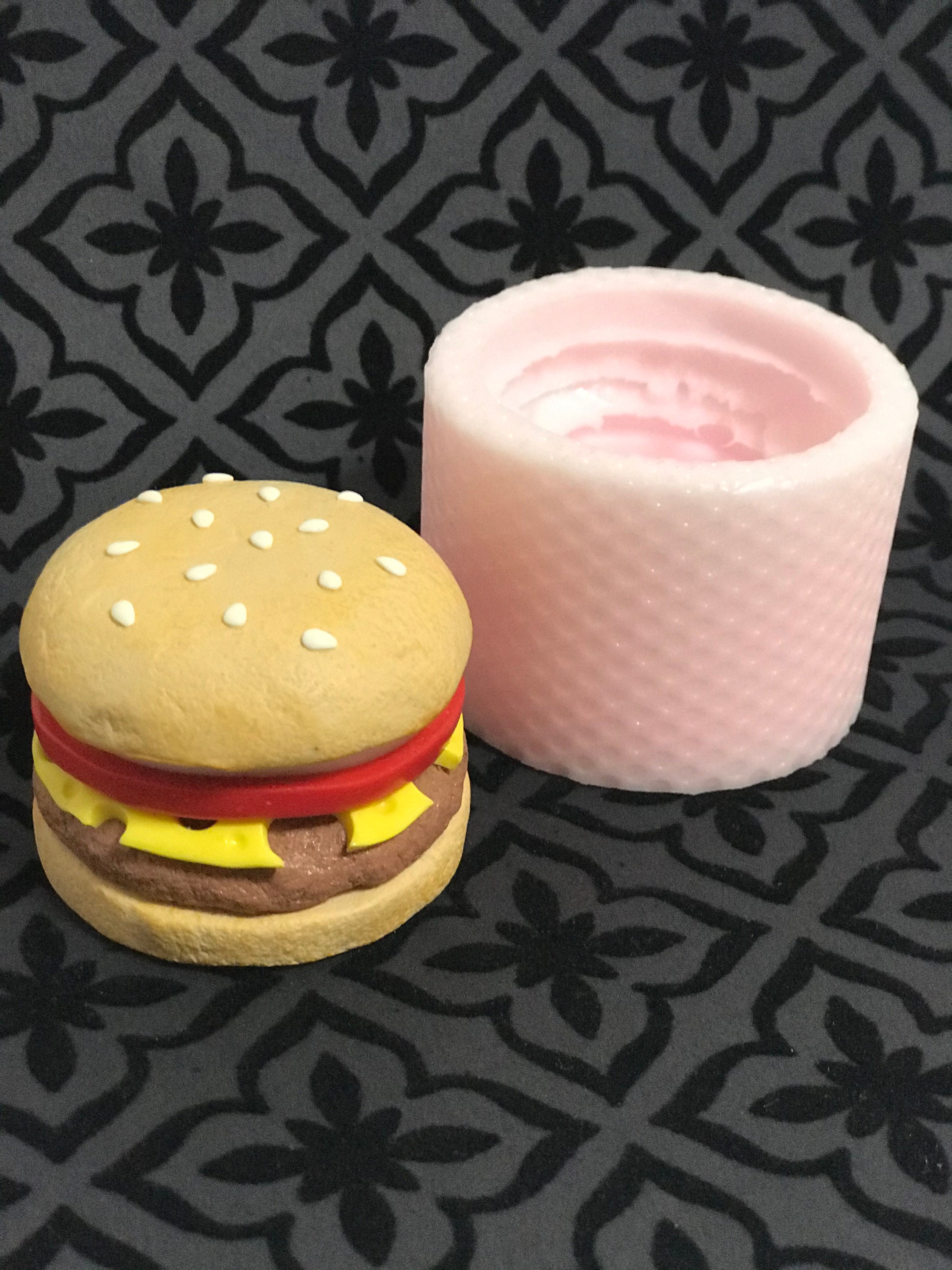ANHTCZYX Mini Hamburger Sandwich Food Play Epoxy Resin Mold Hot Dog Tomato 1:12 Small Simulation Food Silicone Molds Craft Tools