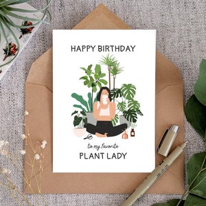 Biglietto d'auguri per piante stampabili, Compleanno di Lady Plant Pazzesco, Biglietto d'auguri, Giochi di parole sulle piante, Succulente, Piante da interno, Biglietto divertente, Download digitale