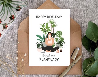 Printable Plant Birthday Card, Crazy Plant Lady Birthday, Greeting Card, Plant Puns, Succulent, Indoor Plants, Funny Card, Digital Download