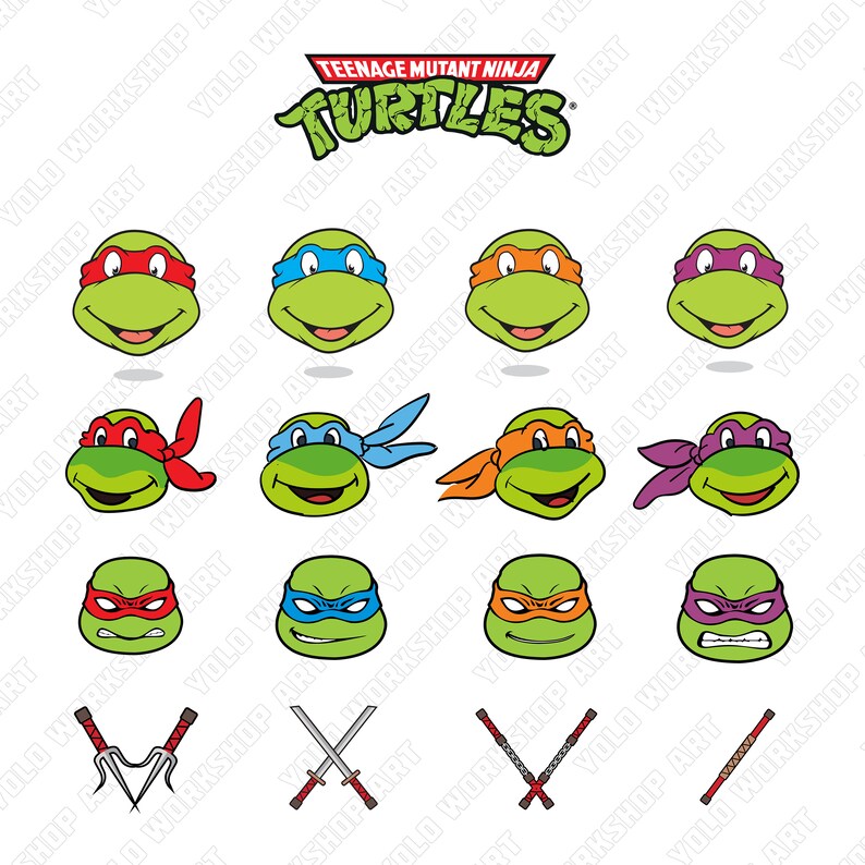 Download Kits Ninja Turtles Svg Png Silhouette File And Cricut File Printable Jpg Eps Clipart Kids Crafts