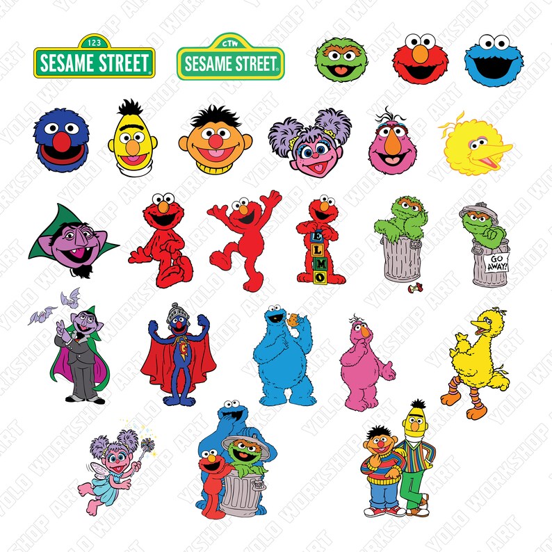 Download Paper Party Kids Craft Supplies Tools Eps Sesame Street Svg Printable Clipart Jpg Png Silhouette File And Cricut File