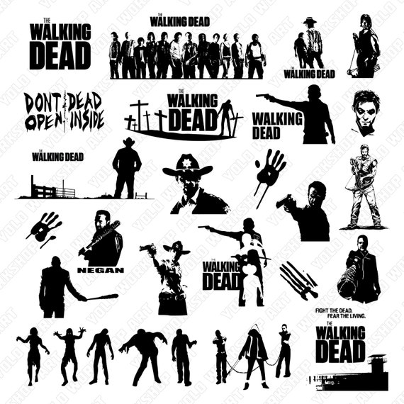The Walking Dead Svg Eps Jpg Png Clipart Printable Etsy