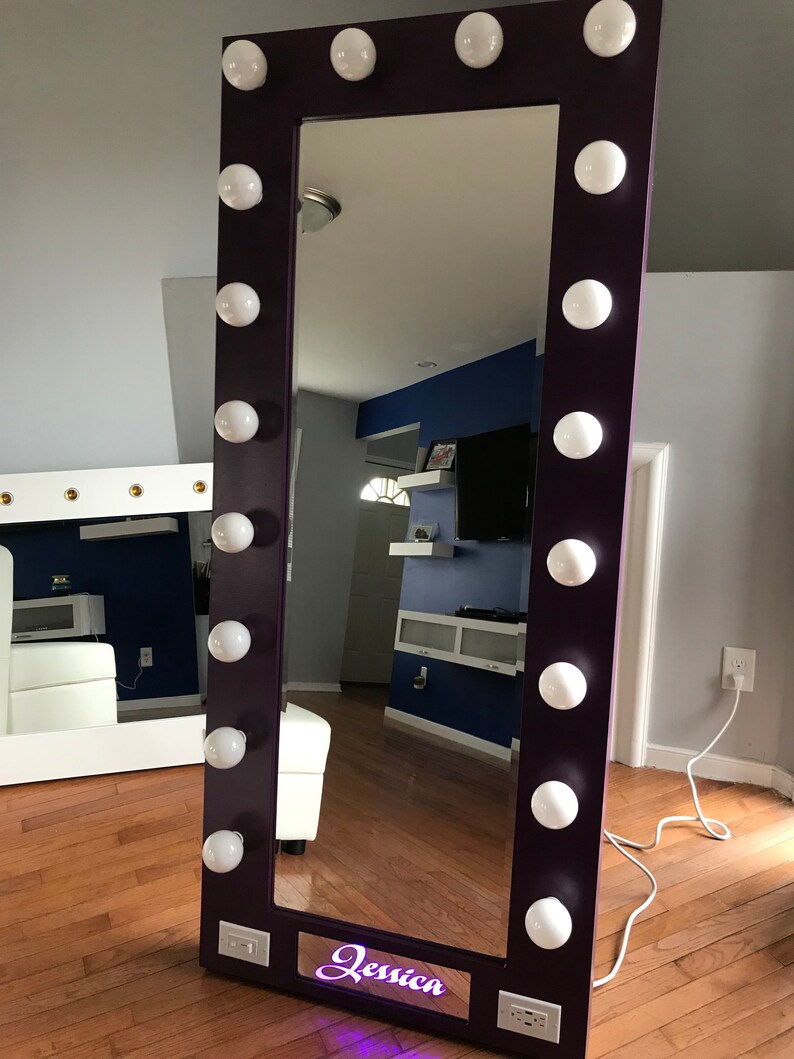 Full Length Mirror With Lights And Name