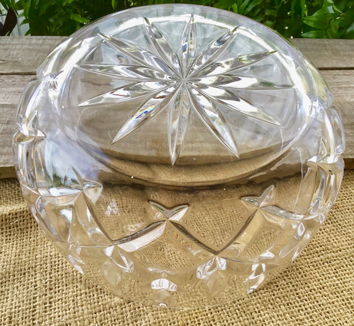 Lady Anne GORHAM CRYSTAL Salad Serving Bowl 9 1/4 Wide Etsy