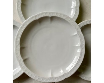 Antique Rosenthal Continental Carmen Set 4 Porcelain White 6-5/8” Bread Plate