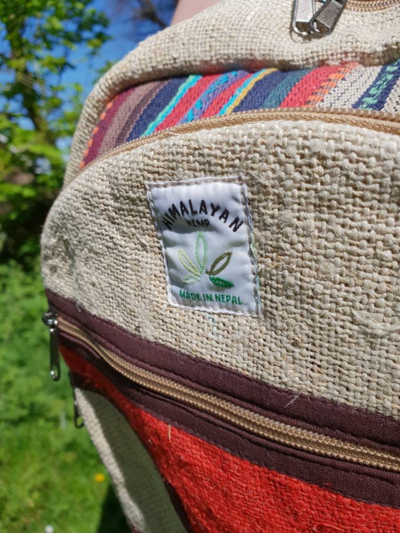 Himalayan Hemp Backpack Nepal Keweenaw Bay Indian Community