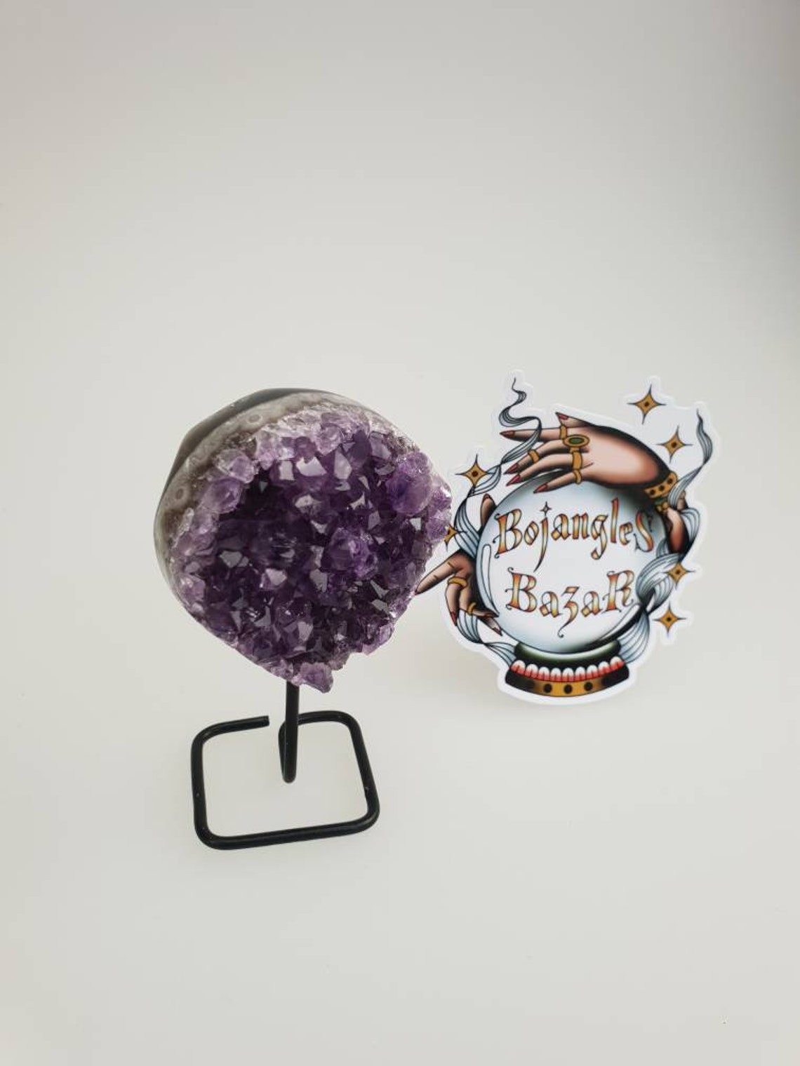 Amethyst Cluster Crystal Stand Protective Stones Healing Etsy