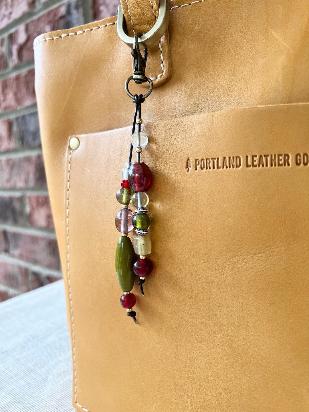 Glass Bead Purse Charm Beaded Bag Charm Purse Flair Zipper Etsy