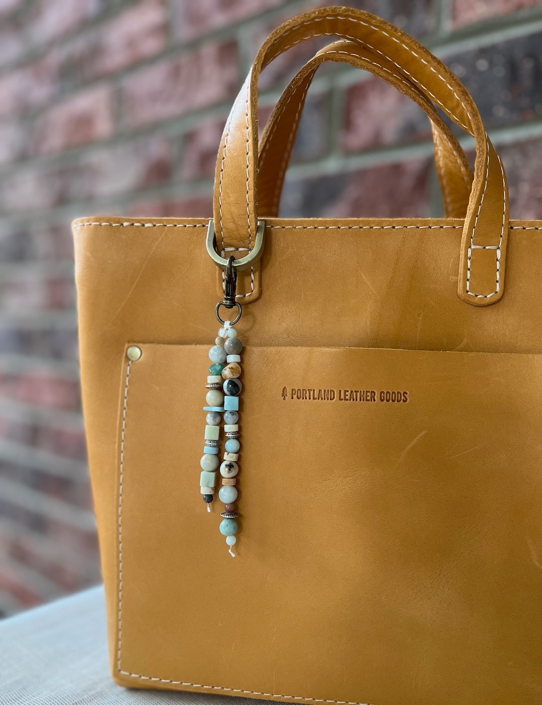 Natural Agate Purse Charm Beaded Bag Charm Purse Flair Etsy