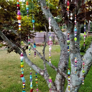 Sun Catcher, Bohemian Decor, Boho, Beade Sun Catcher, Tree Swag, Tree Jewels, Garden Art, Garden Decor  ***6 STRANDS****