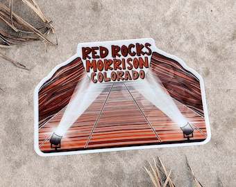 Red Rocks Magnet; Red Rocks Amphitheater; Red Rocks Art; Red Rocks Colorado; Red Rocks Amphitheater Art; Red Rocks Amphitheater Sticker