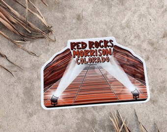 Small Red Rocks Sticker; Red Rocks Colorado; Red Rocks Amphitheater; Denver Stickers