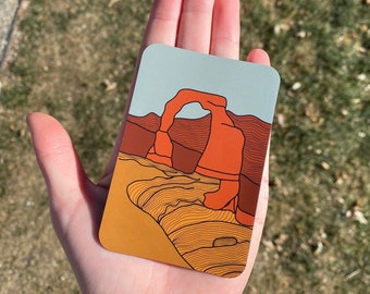 Delicate Arch Magnet; Moab Utah; Moab Art; Moab Magnet; National Park Magnet