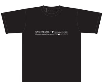 T-shirt Synthesizer design T-shirt Black