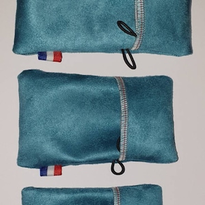 Einfache, weiche Tasche für Schlüssel oder Kreditkarten ohne Metall oder Plastikbefestigungen Turquoise