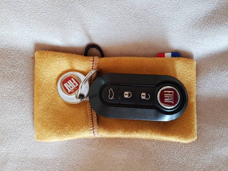 Einfache, weiche Tasche für Schlüssel oder Kreditkarten ohne Metall oder Plastikbefestigungen Bild 7