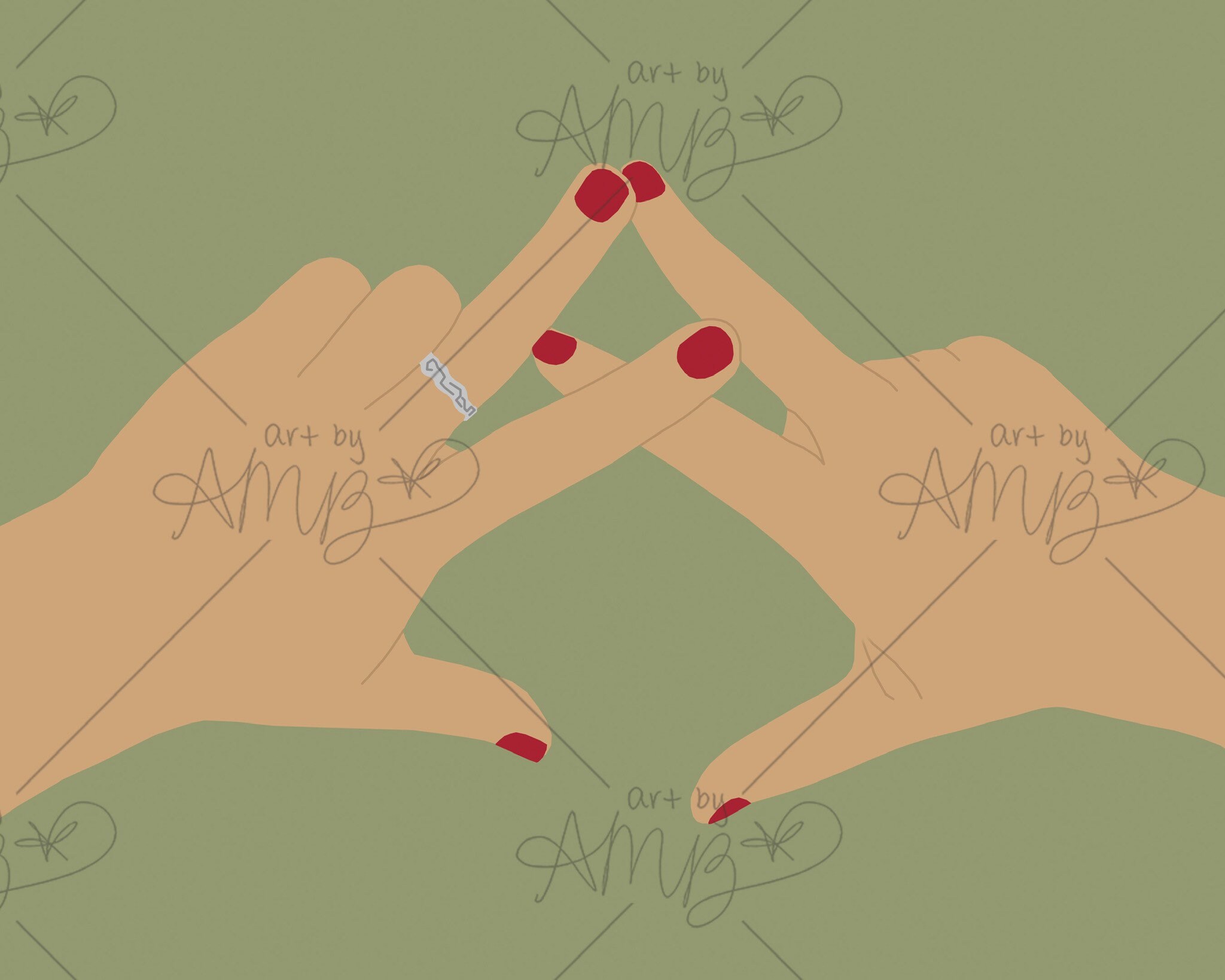 8x10 ALPHA CHI OMEGA Hand Sign Print Etsy