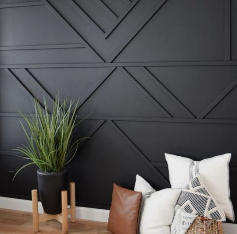 Accent Wall Design and Installation Instructions Etsy