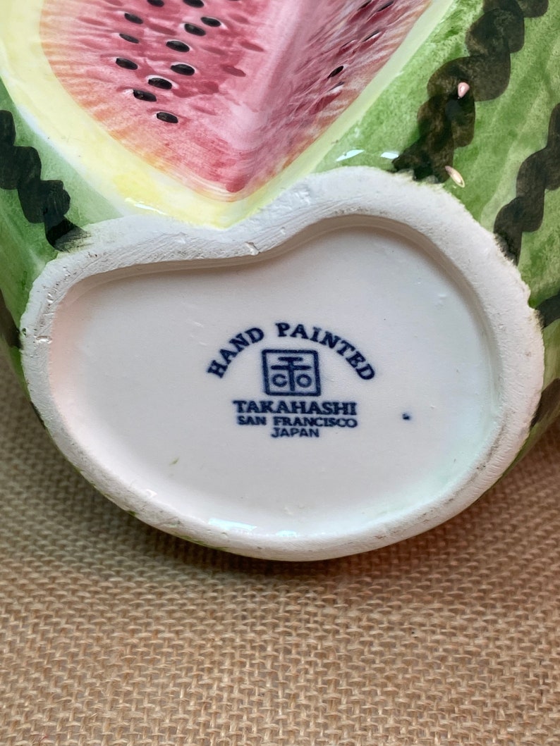 Takahashi Hand Painted Porcelain Sliced Watermelon Teapot Etsy