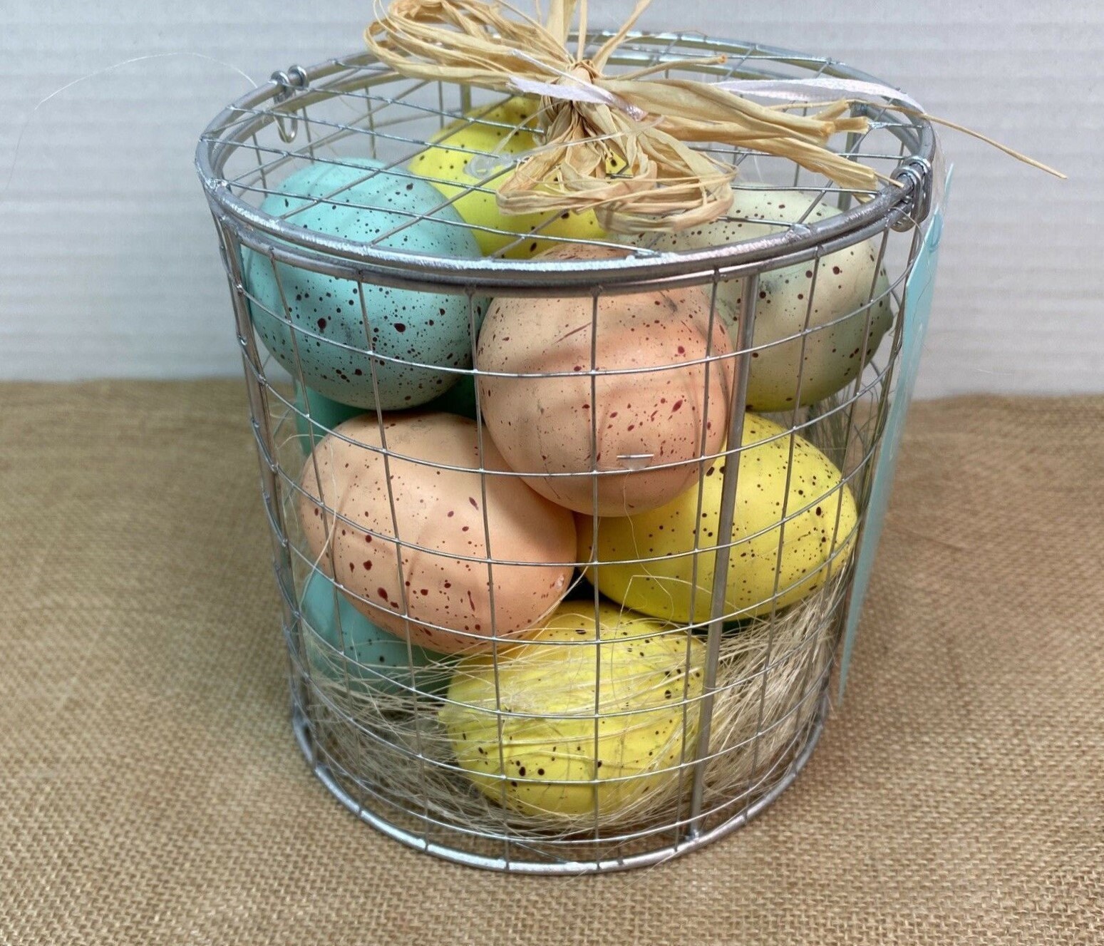 Easter Pastel Speckled Carton of Eggs Basket Bowl Filler Decor 12pcs
