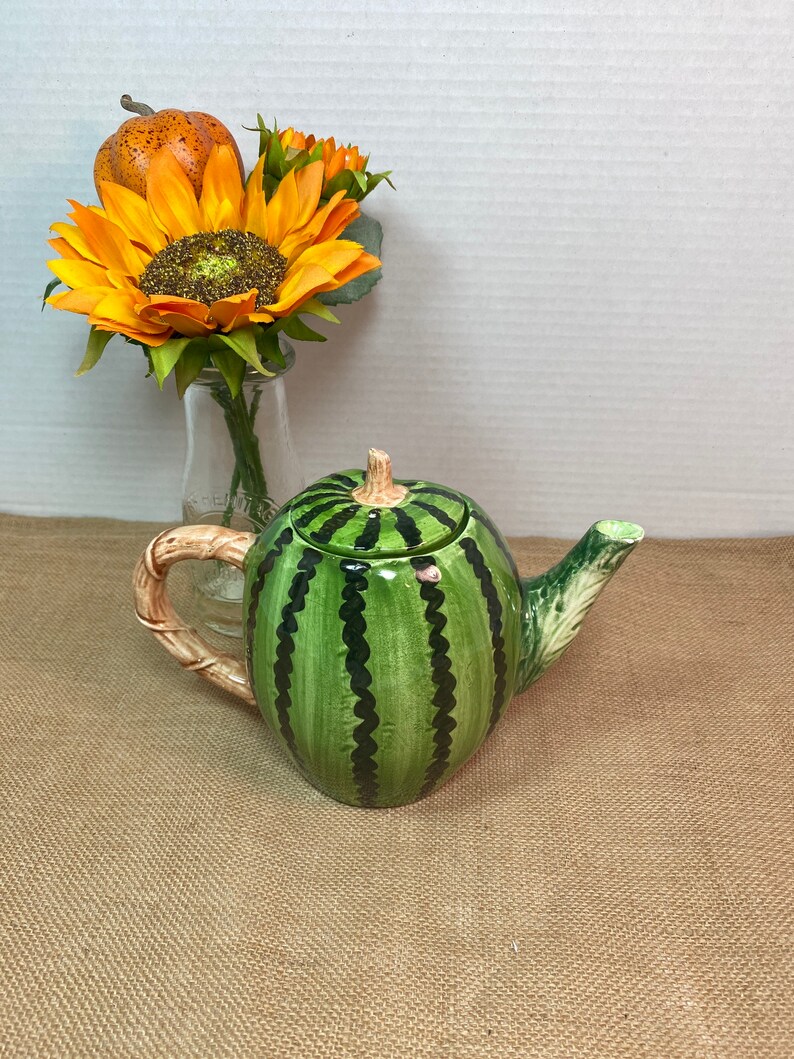 Takahashi Hand Painted Porcelain Sliced Watermelon Teapot Etsy