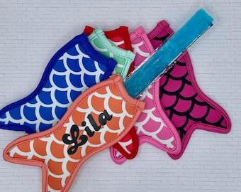 Mermaid and Shark Ice Pop Sleeves - Personalized Popsicle Coozie