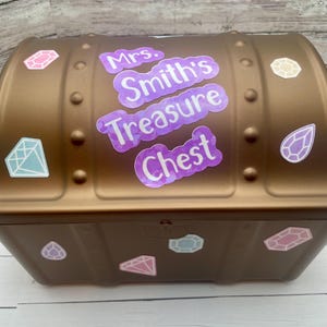 Personalized Teacher Treasure or Prize Box - School Supply Bin - Teacher Gift - Back to School