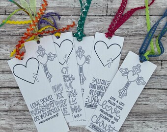 Scripture Valentine Bookmarks - Etsy