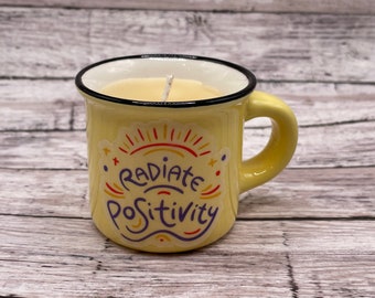 Votive Tea Cup Beeswax Candle - Radiate Positivity Candle