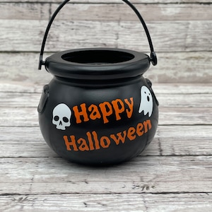 Personalized Mini Halloween Cauldron: Favor Container