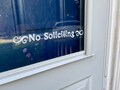 No Soliciting Window Cling - No Soliciting Front Door Static Cling