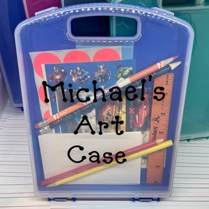 Kids Studio Portable Essential Art Supply With Wood Carrying Case for Young  Buddying Artist, Essential Colorful Art Supplies in Travel Case 