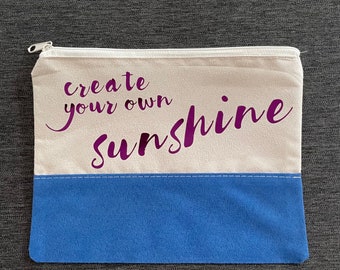 Create Your Own Sunshine Zippered Pouch  - Cosmetic Bag