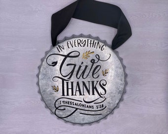 In alles bedanken Thessalonicenzen Citeren Wall Decor - Religieuze Wall Decor