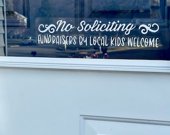 Adhesivo para ventana "No se permite solicitar" - Calcomanía "No se permite solicitar" - Letrero de bienvenida para recaudadores de fondos "No se permite solicitar"