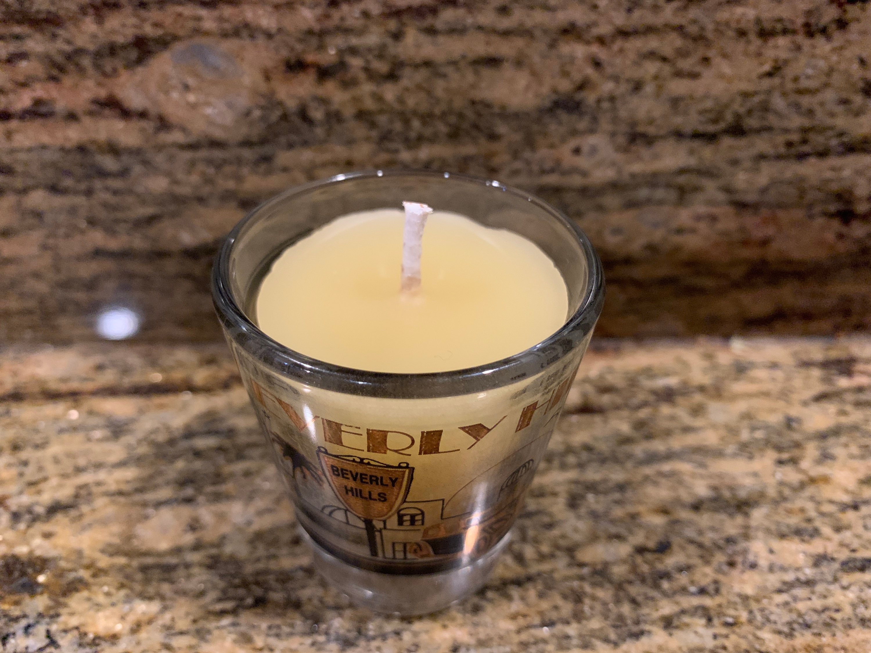 Beverly Hills Shot Glass Candle Beeswax Candle Etsy Norway
