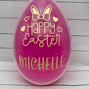 Personalized Easter Egg Container: Happy Easter Bunny Decor