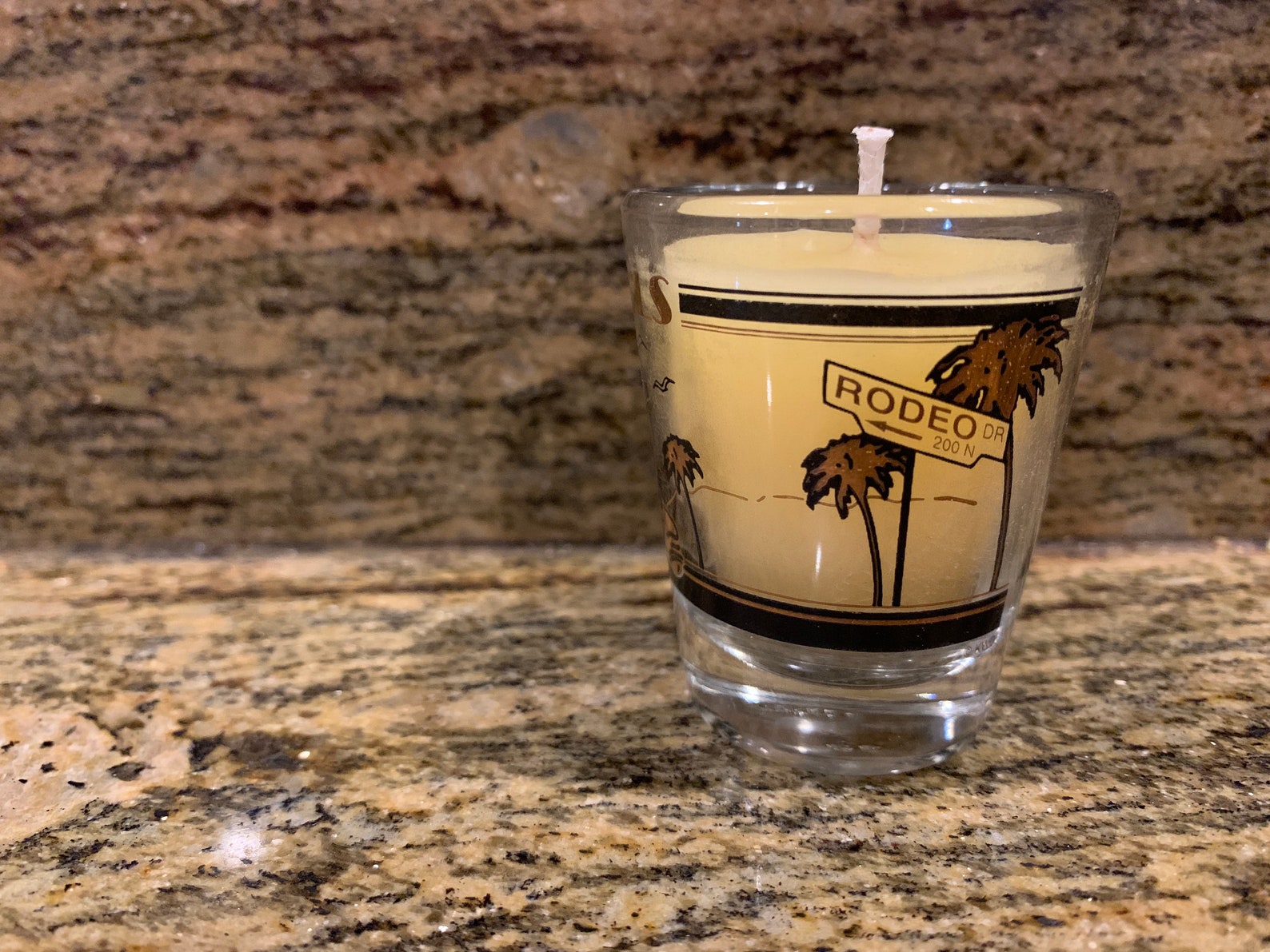 Beverly Hills Shot Glass Candle Beeswax Candle Etsy Norway
