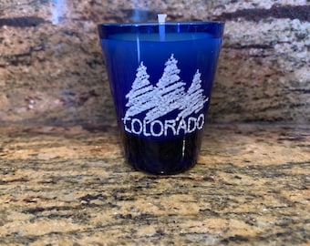 Colorado Shot Glass Candle - 100% Beeswax Candle