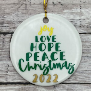 Christmas Ornament - Joy Love Hope Peace Christmas Ornament
