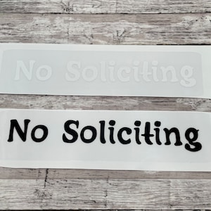 No Soliciting Window Cling - No Soliciting Front Door Static Cling
