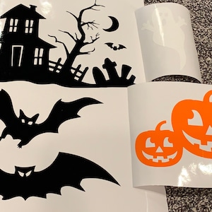 Set halloween raamstickers - spookhuis vastklampen - Jack o Lantern raamdecoratie - Ghost raamstickers - Halloween decor