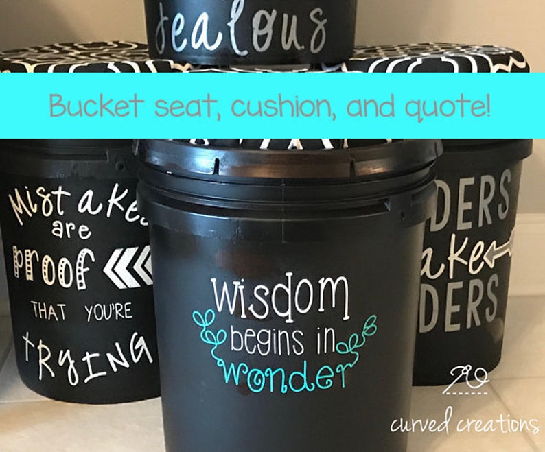 Classroom Decor Bucket Seat With Cushion Lid And Decal E Flexible Seating Seats Crate Furniture