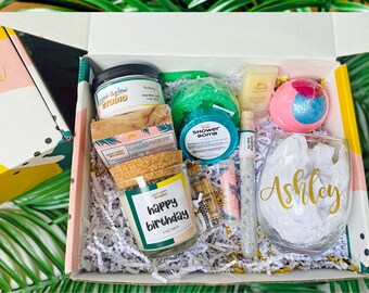 Happy Birthday Large Spa Gift Box, Birthday Gift Set, Gift Basket Set for Her, Build a Birthday Box, Gift for Friend