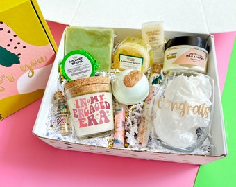 In My Engaged Era Gift Box - Congrats Engagement Spa Gift Basket - Bride to Be Box - Unique Gift for Engaged Couple