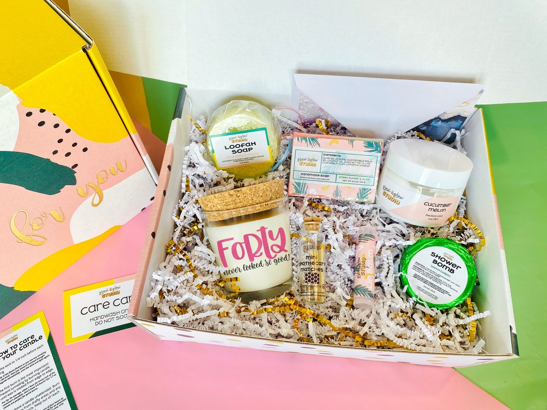 40th Birthday Candle Gift Box, Forty Never Looked so Good Soap and