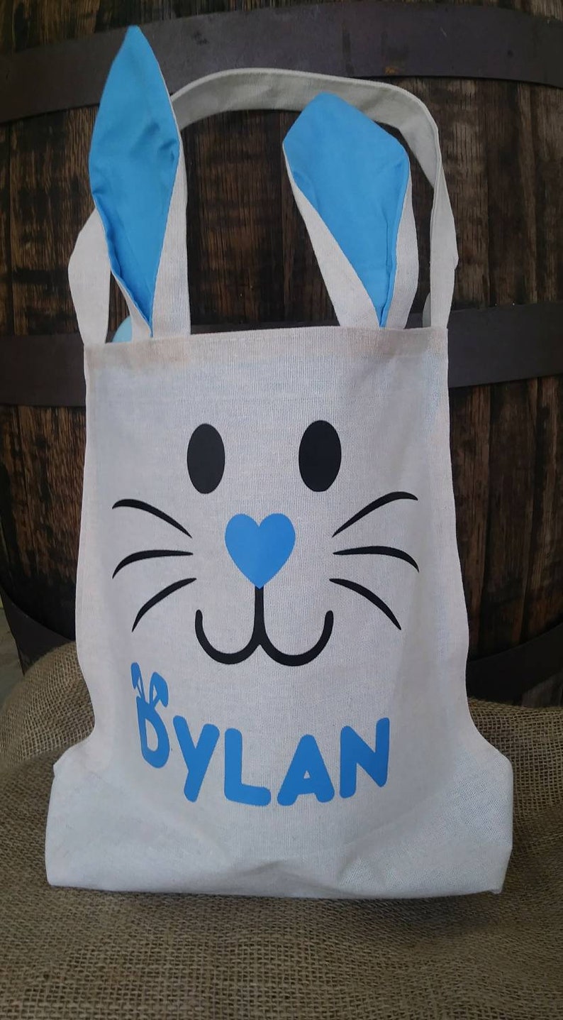 Personalized Easter Bag Personalized Easter Basket Easter Egg Hunt Bag